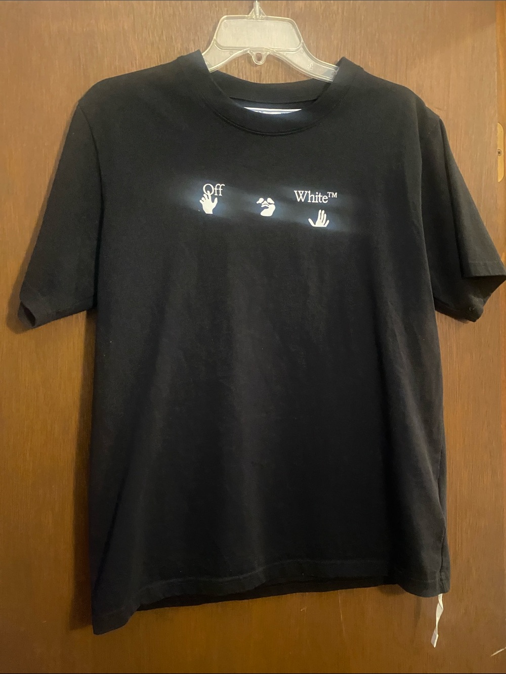 Off-White Black Short Sleeve Graphic Logo Tee